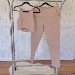2 piece set high wasted pants